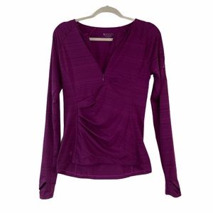Athleta long sleeve fuschia zip top. Small